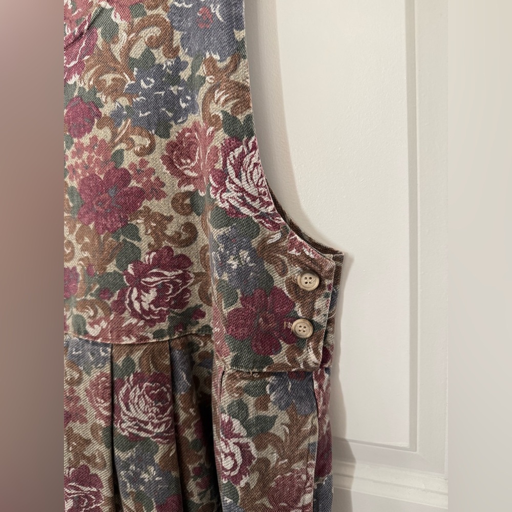 Vintage 90s Floral Sleeveless Dress - Picture 6 of 7